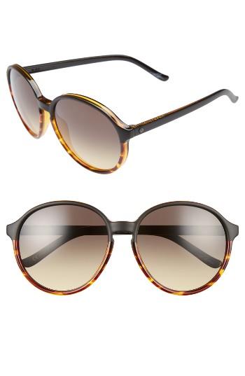 Women's Electric 'riot' 58mm Round Sunglasses - Dark Tortoise/ Black Gradient