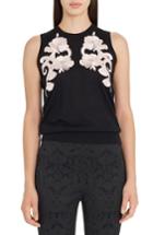 Women's Dolce & Gabbana Lace Detail Cashmere Shell Us / 38 It - Black