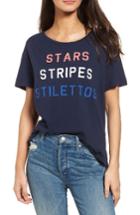 Women's Sundry Stars Stripes Stilettos Tee - Blue