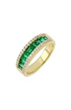 Women's Bony Levy Diamond & Emerald Band Ring (trunk Show Exclusive)