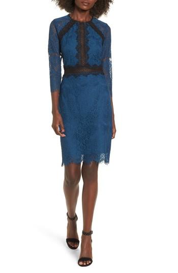 Women's Socialite Lace Dress - Blue