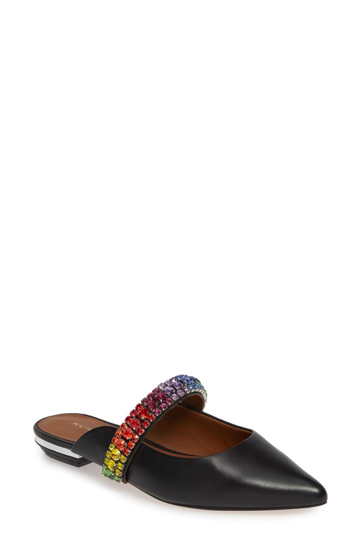 Women's Kurt Geiger London Princely Crystal Embellished Mule M - Black