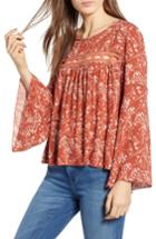 Women's Lira Clothing Olivia Floral Print Blouse - Orange