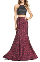 Women's La Femme Two-piece Gown - Black