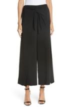 Women's A.l.c. Amherst Tie Front Crop Wide Leg Pants - Black