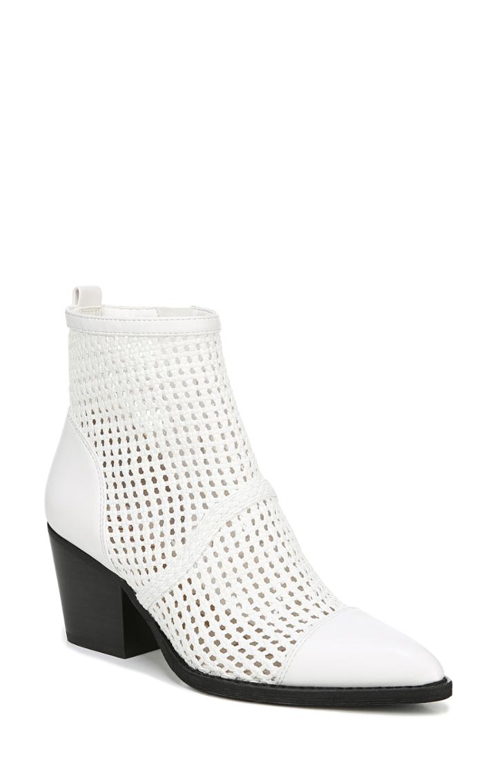 Women's Sam Edelman Elita Woven Cap Toe Bootie M - White