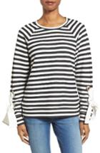 Women's Halogen Tie Sleeve Sweatshirt - Black