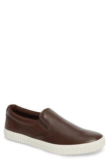 Men's Andrew Marc Riverside Slip-on Sneaker .5 D - Brown