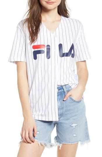 Women's Fila Lacey Baseball Top - White
