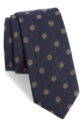 Men's Bonobos Eagle Dot Wool Tie, Size - Blue