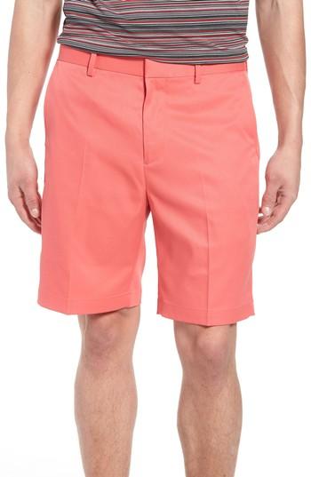 Men's Bobby Jones Flat Front Tech Shorts - Red