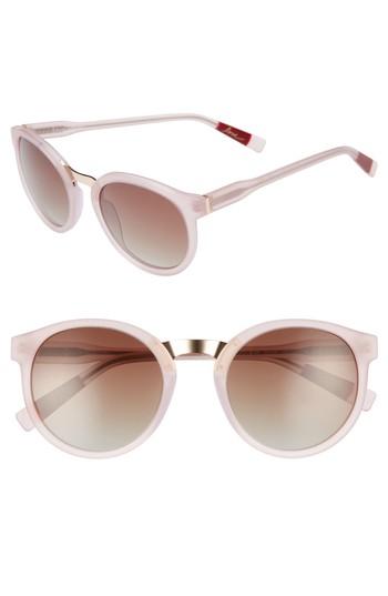 Women's Ed Ellen Degeneres 53mm Round Sunglasses - Matte Pink