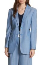 Women's Tibi Side Cutout Wool Jacket - Blue