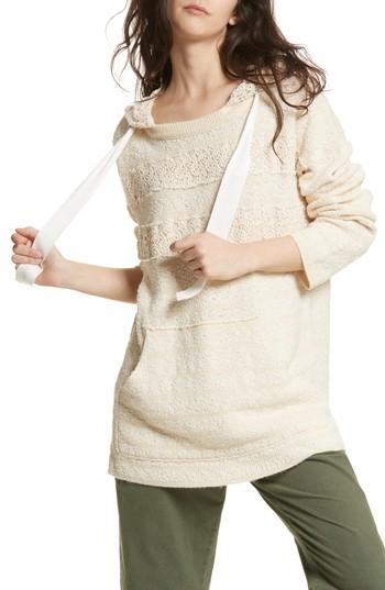 Women's Free People Candy Crochet Hoodie - Ivory