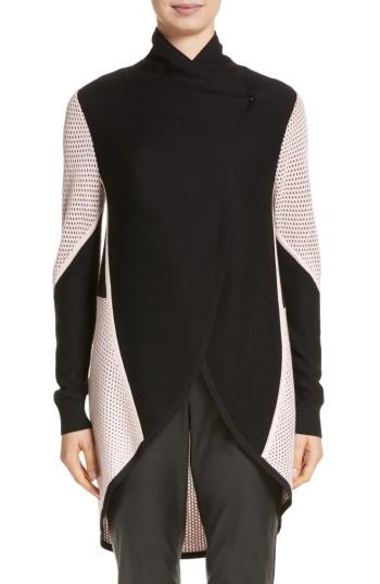 Women's St. John Collection Mesh Knit Cardigan