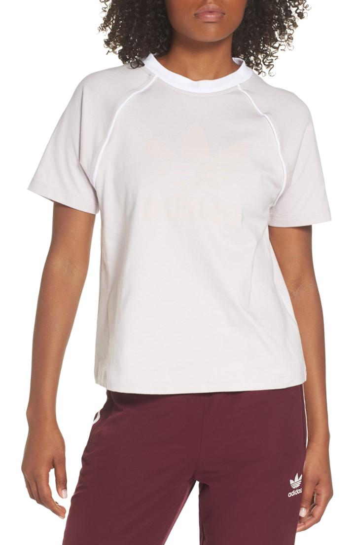 Women's Adidas Originals Logo Tee - Purple