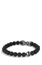 Men's David Yurman 'spiritual Beads' Bracelet With Black Onyx And Black Diamonds