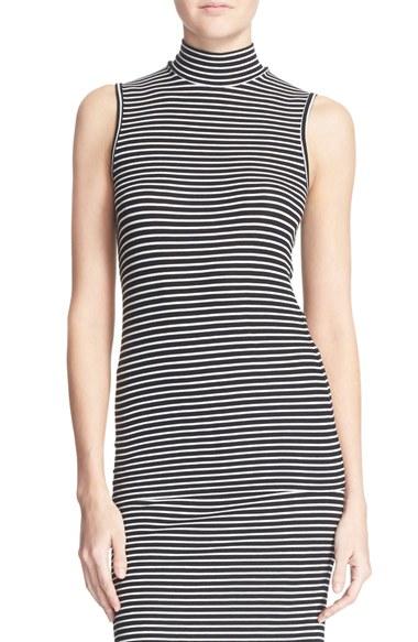 Women's Atm Anthony Thomas Melillo Stripe Mock Neck Tank