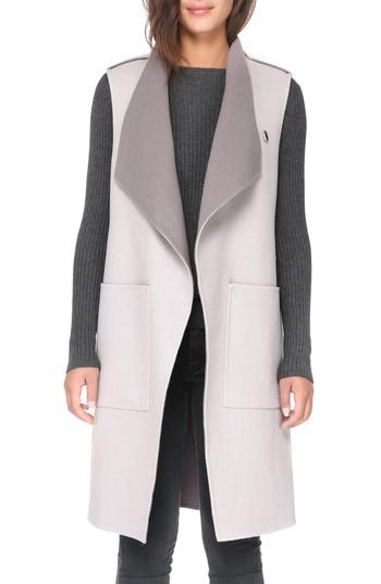 Women's Soia & Kyo Reversible Wool Blend Vest - Brown
