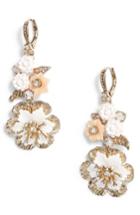 Women's Marchesa Floral Double Drop Earrings