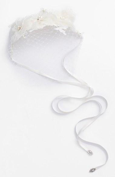 Sara Gabriel 'cara' Embellished Blusher Veil Hair Ribbon