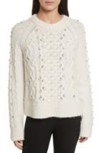 Women's Rag & Bone Jemima Wool & Alpaca Blend Beaded Sweater, Size - Ivory