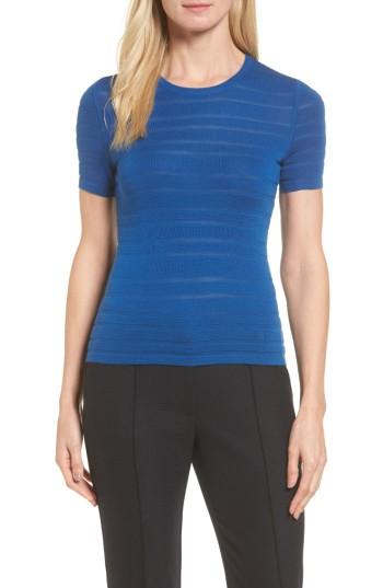 Women's Boss Finea Stripe Textured Wool Sweater