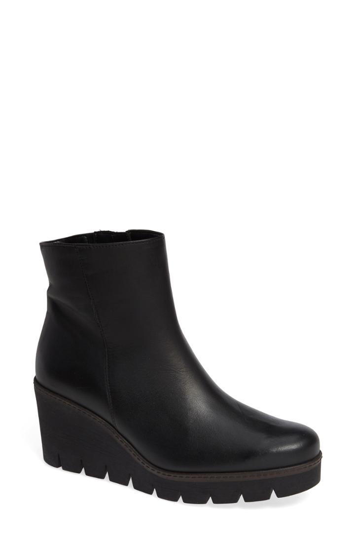 Women's Gabor Friendly Wedge Bootie M - Black