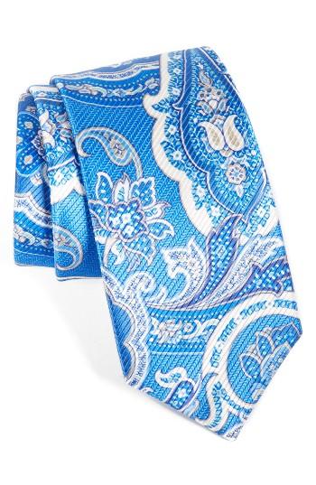 Men's David Donhaue Paisley Silk Tie, Size - Blue