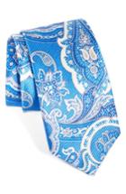 Men's David Donhaue Paisley Silk Tie, Size - Blue