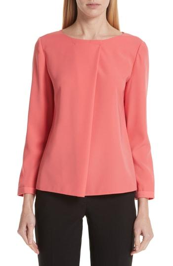 Women's Emporio Armani Asymmetrical Blouse Us / 44 It - Red