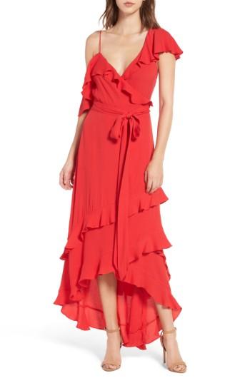 Women's Afrm Phoenix Ruffle Wrap Maxi Dress
