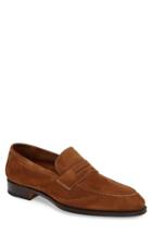 Men's Di Bianco Gallo Leather Penny Loafer .5 M - Brown