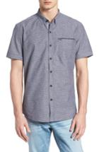 Men's 7 Diamonds The Crunch Slim Fit Short Sleeve Sport Shirt, Size - Grey