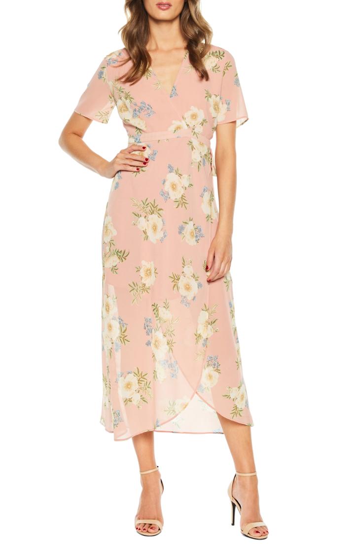 Women's Bardot Floral Wrap Maxi Dress