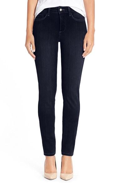 Petite Women's Nydj 'ami' Stretch Skinny Jeans P - Blue