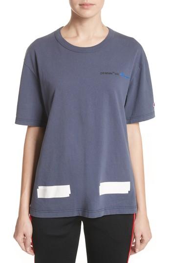 Women's Off-white X Champion Tee - Blue