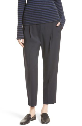 Women's Vince Stretch Wool Crop Trousers - Blue