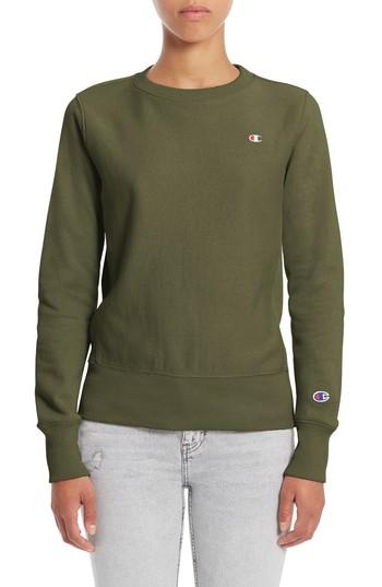 Women's Champion Reverse Weave Crewneck Sweatshirt - Green