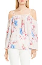Women's Vince Camuto Print Cold Shoulder Blouse, Size - Pink