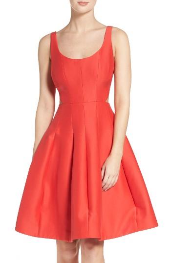 Women's Halston Heritage Cutout Fit & Flare Dress
