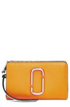 Women's Marc Jacobs Snapshot Compact Leather Wallet - Orange