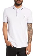 Men's Fred Perry Extra Trim Fit Twin Tipped Pique Polo - Purple