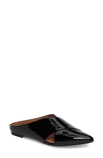 Women's Calvin Klein Gerda Cross Strap Mule .5 M - Black