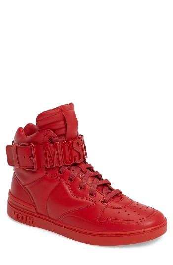 Men's Moschino High Top Sneaker Us / 39eu - Red