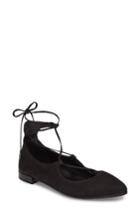 Women's Ecco Shape Ankle Wrap Ballet Flat -5.5us / 36eu - Black