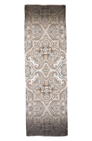 Women's Max Mara Carella Paisley Print Modal & Cashmere Scarf, Size - Black