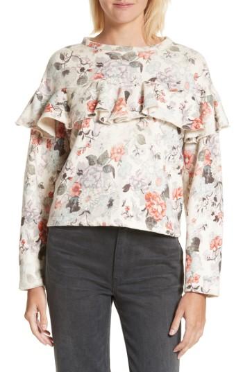 Women's Rebecca Taylor Lua Ruffle Pullover - Ivory