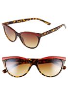 Women's Bp. 55mm Contrast Brow Cat Eye Sunglasses - Brown Multi