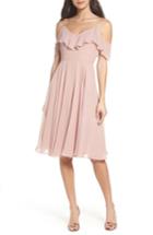 Women's Jenny Yoo Kelli Cold Shoulder Chiffon Dress - Pink